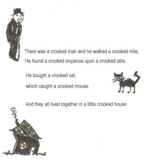 illustrationfriday word of week- crooked,  there was a crooked man.,....
