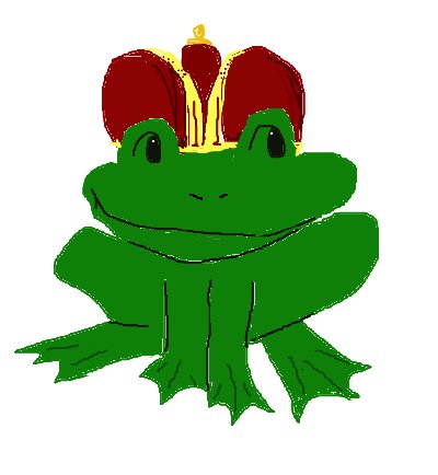 crown, frog prince, frog