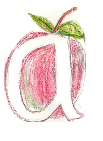 letter A, illustrated alfabet