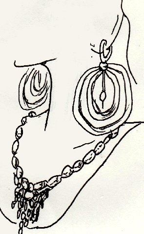 opulent, jewerly.pen and ink, Line
