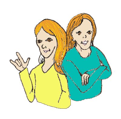 twin, girls, children